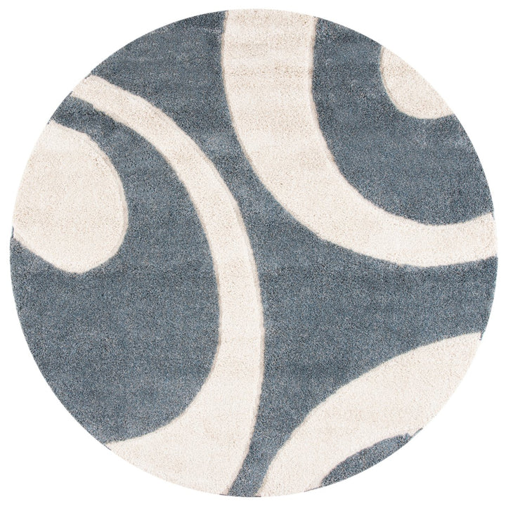 SAFAVIEH Florida Shag SG474-6511 Slate / Ivory Rug Image 4