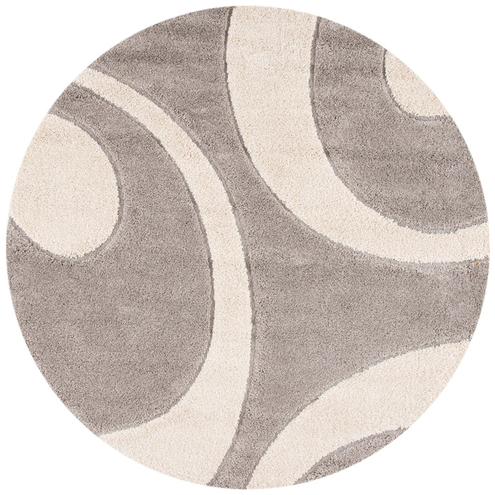 SAFAVIEH Florida Shag SG474-8011 Grey / Ivory Rug Image 4