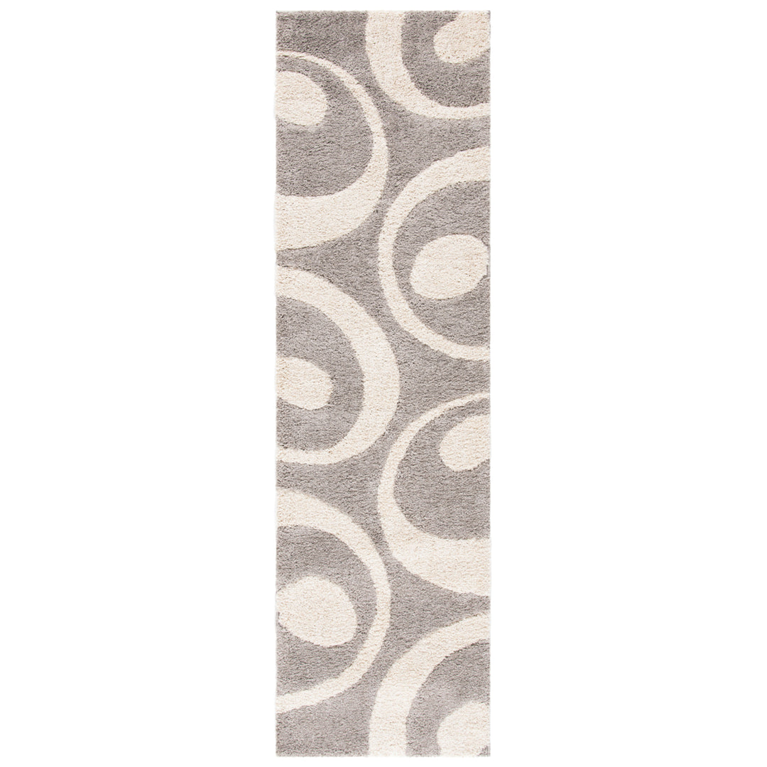 SAFAVIEH Florida Shag SG474-8011 Grey / Ivory Rug Image 5