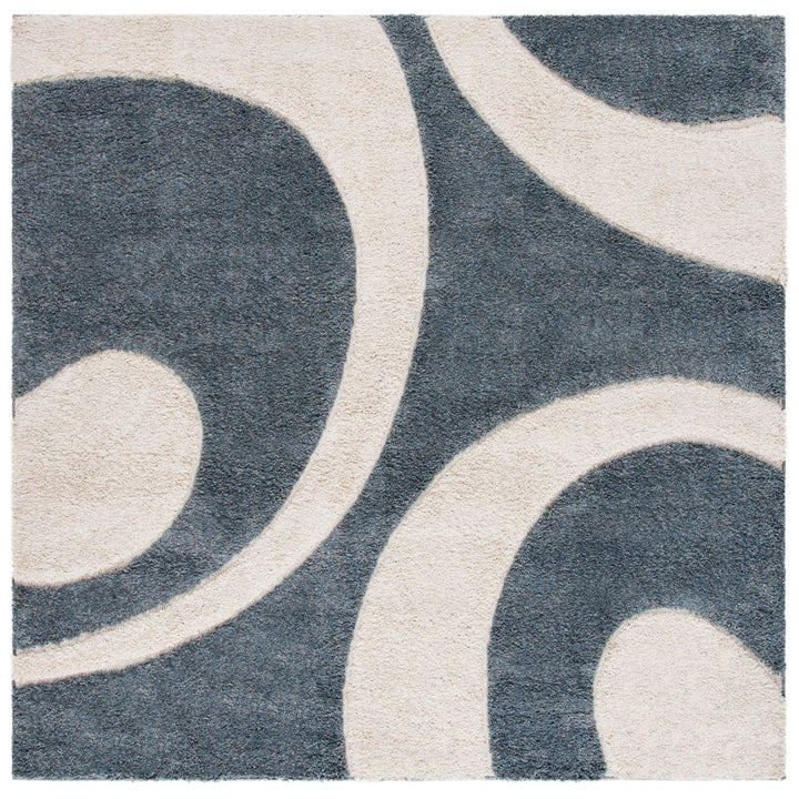 SAFAVIEH Florida Shag SG474-6511 Slate / Ivory Rug Image 6