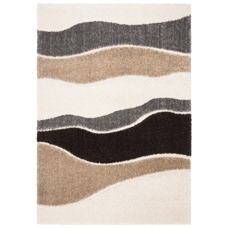 SAFAVIEH Florida Shag SG475-1180 Ivory / Grey Rug Image 1