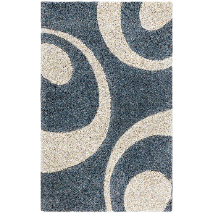 SAFAVIEH Florida Shag SG474-6511 Slate / Ivory Rug Image 10