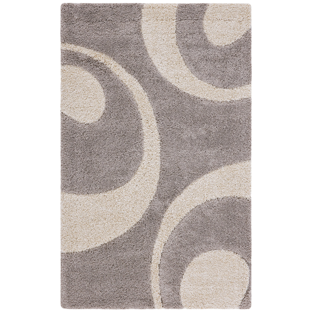 SAFAVIEH Florida Shag SG474-8011 Grey / Ivory Rug Image 10