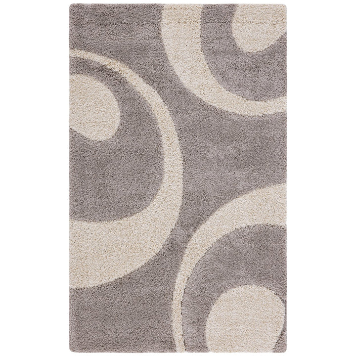 SAFAVIEH Florida Shag SG474-8011 Grey / Ivory Rug Image 1