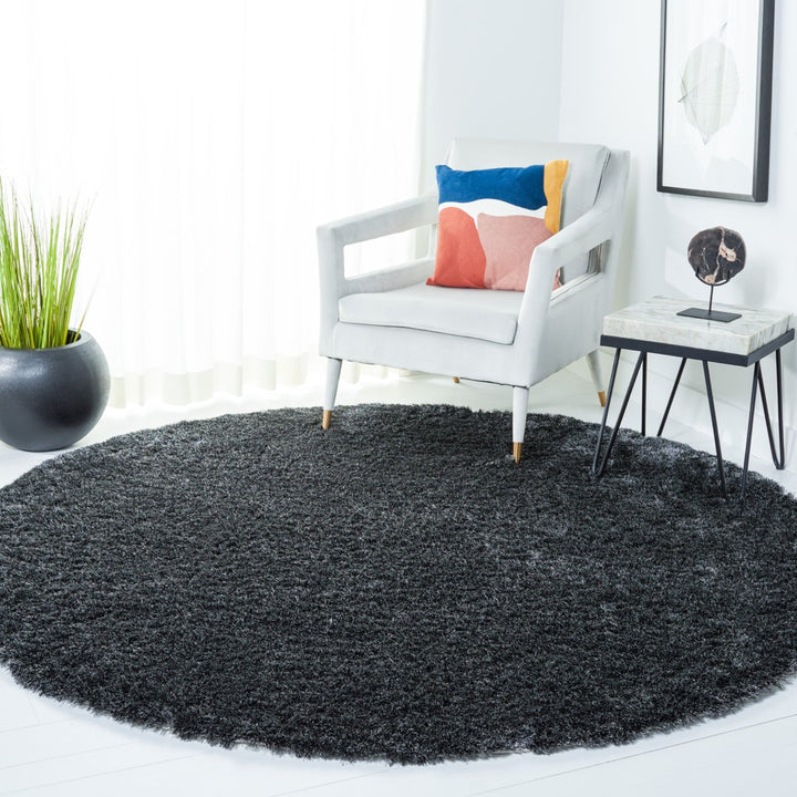 SAFAVIEH Paris Shag SG512H Handmade Dark Grey Rug Image 2