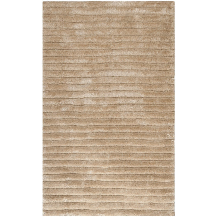 SAFAVIEH 3D Shag Collection SG554B Handmade Champagne Rug Image 2