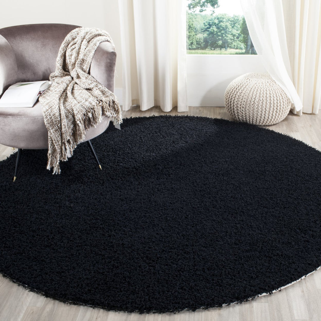 SAFAVIEH Monterey Shag SG851B Handmade Black Rug Image 2