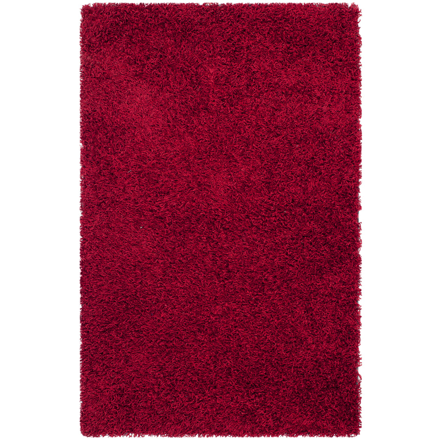 SAFAVIEH Monterey Shag Collection SG851R Handmade Red Rug Image 1