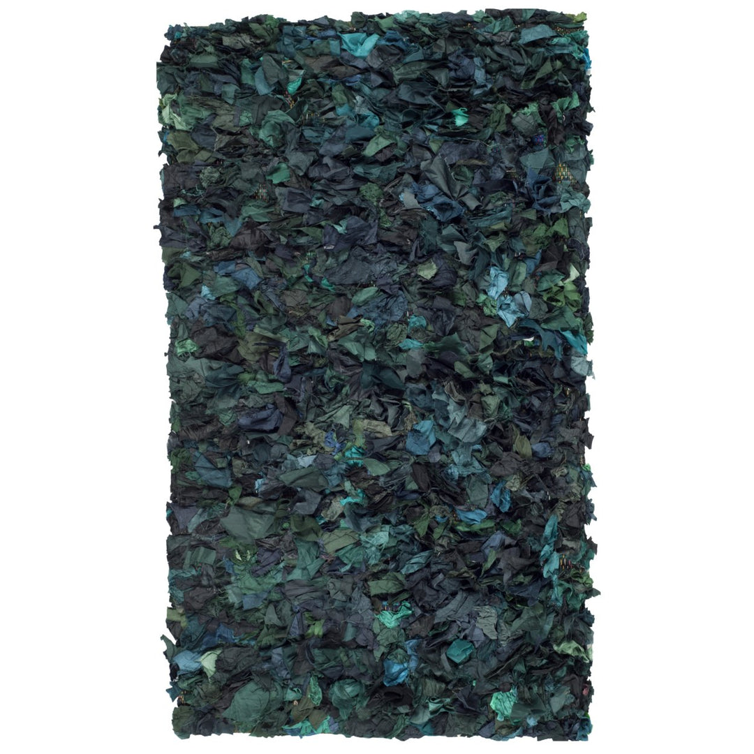 SAFAVIEH Rio Shag SG951A Handwoven Green / Multi Rug Image 3