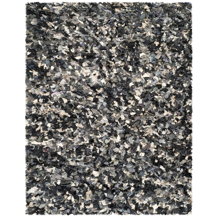 SAFAVIEH Rio Shag SG951D Handwoven Dark Grey / Multi Rug Image 1