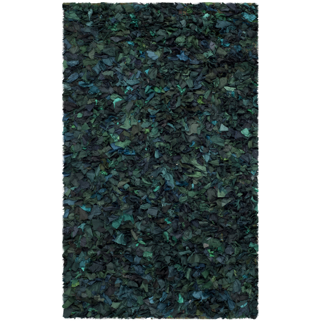 SAFAVIEH Rio Shag SG951A Handwoven Green / Multi Rug Image 5