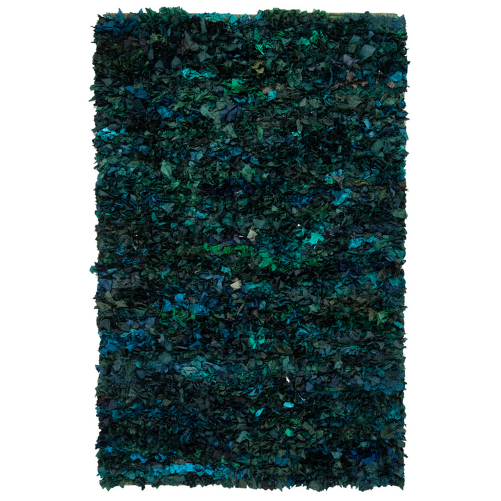 SAFAVIEH Rio Shag SG951A Handwoven Green / Multi Rug Image 7