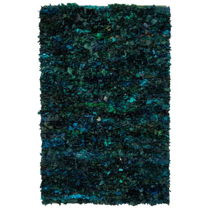 SAFAVIEH Rio Shag SG951A Handwoven Green / Multi Rug Image 1