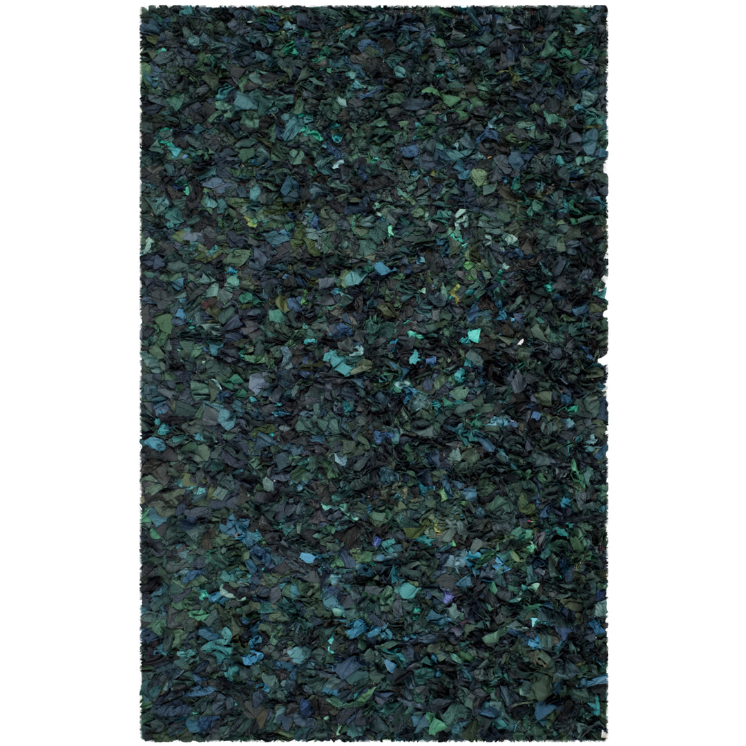 SAFAVIEH Rio Shag SG951A Handwoven Green / Multi Rug Image 8