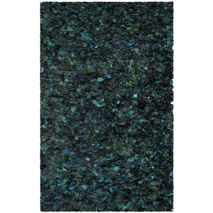 SAFAVIEH Rio Shag SG951A Handwoven Green / Multi Rug Image 8