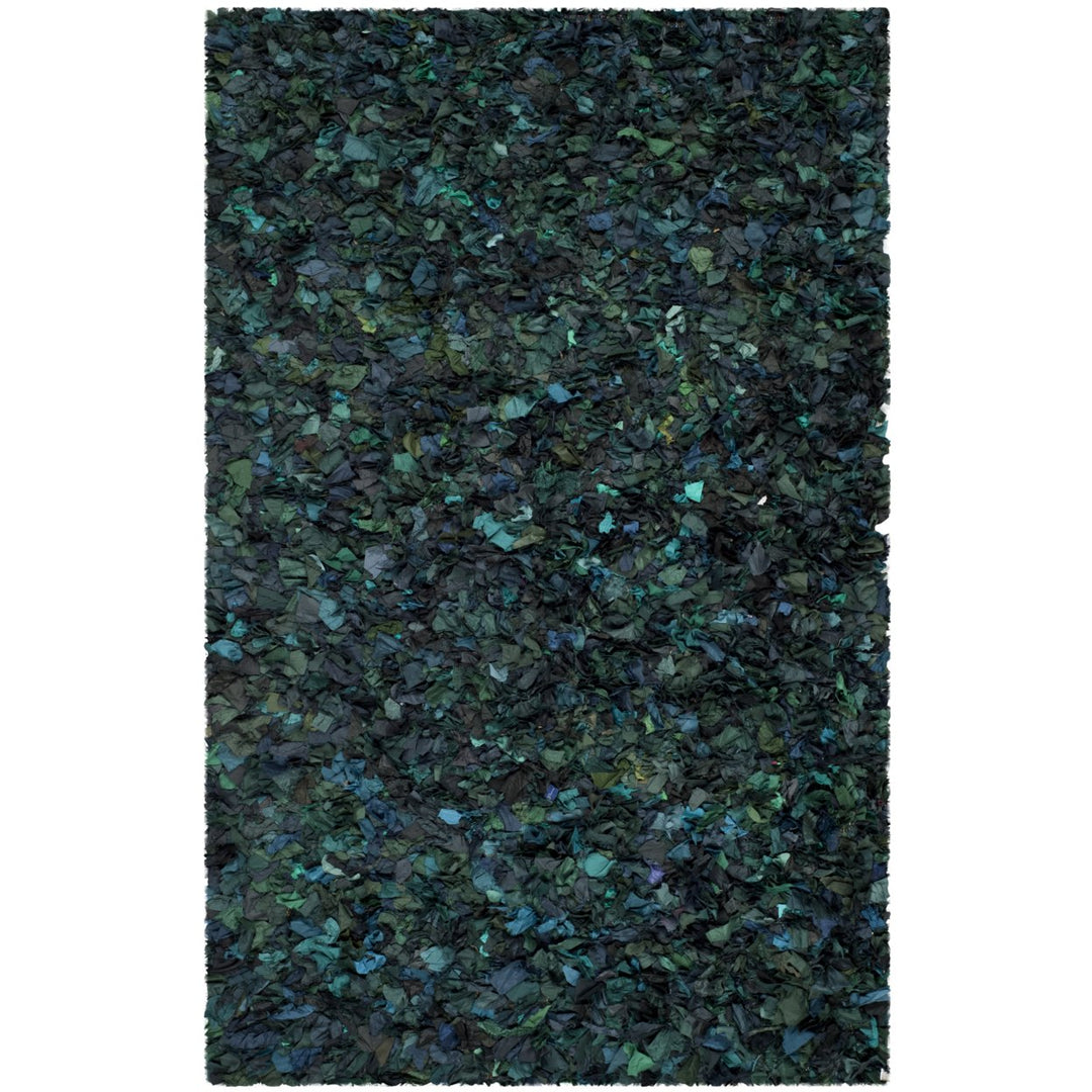 SAFAVIEH Rio Shag SG951A Handwoven Green / Multi Rug Image 1