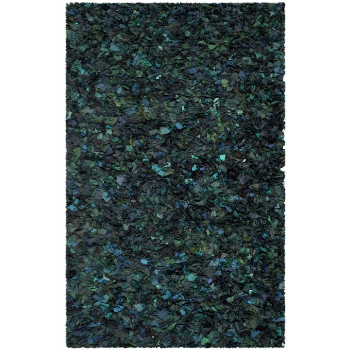 SAFAVIEH Rio Shag SG951A Handwoven Green / Multi Rug Image 1