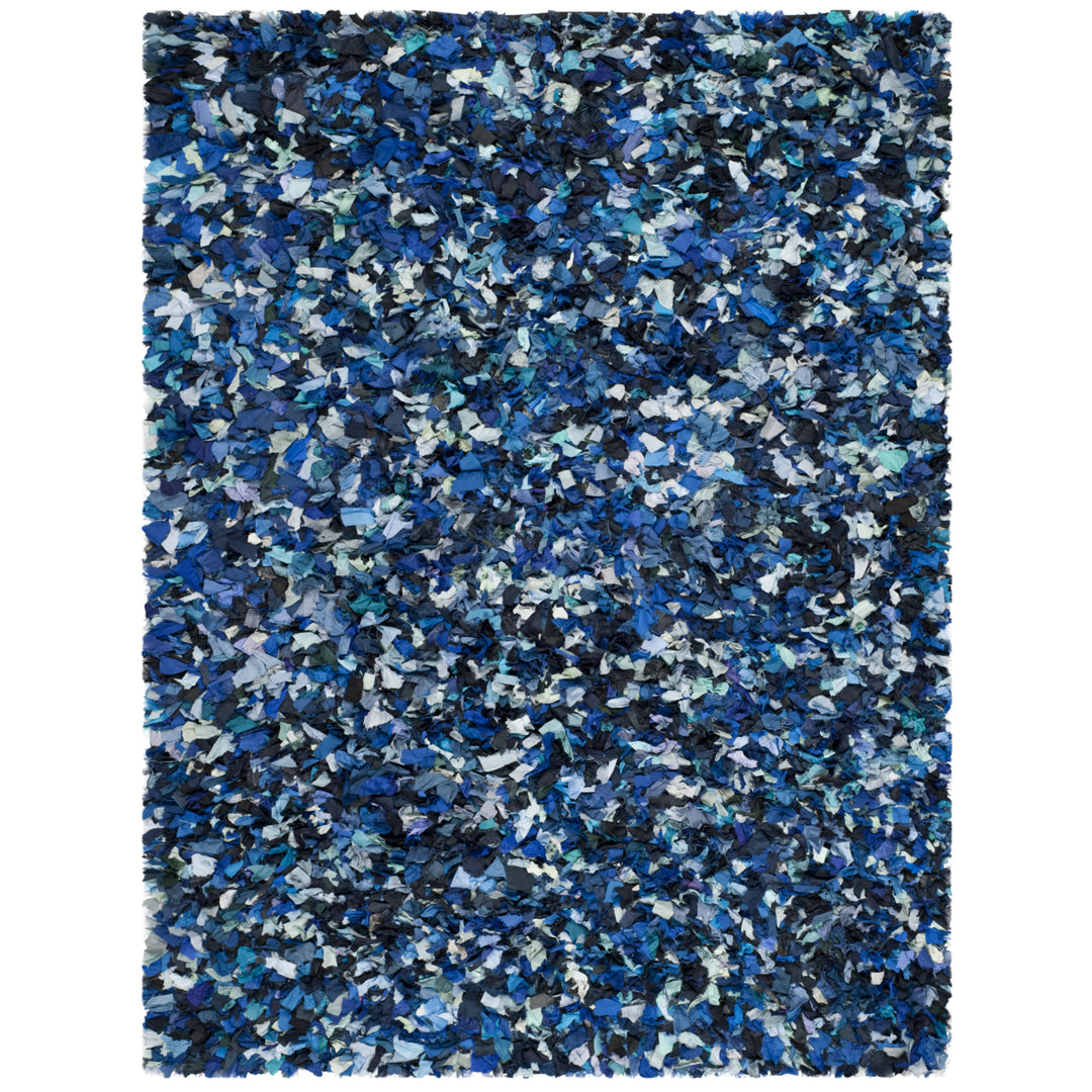 SAFAVIEH Rio Shag SG951C Handwoven Navy / Multi Rug Image 1