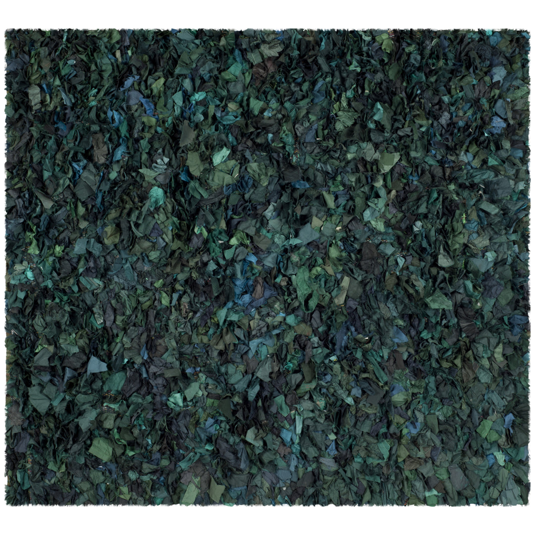 SAFAVIEH Rio Shag SG951A Handwoven Green / Multi Rug Image 9