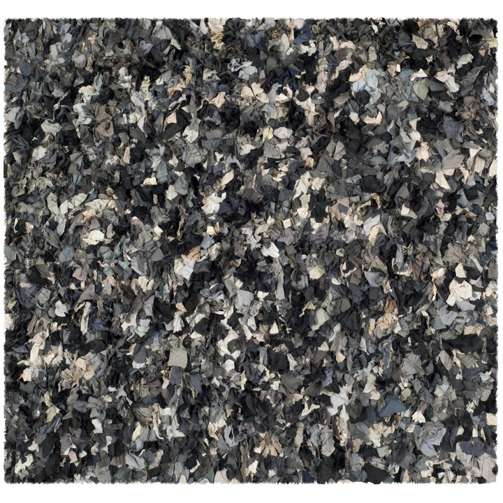 SAFAVIEH Rio Shag SG951D Handwoven Dark Grey / Multi Rug Image 6