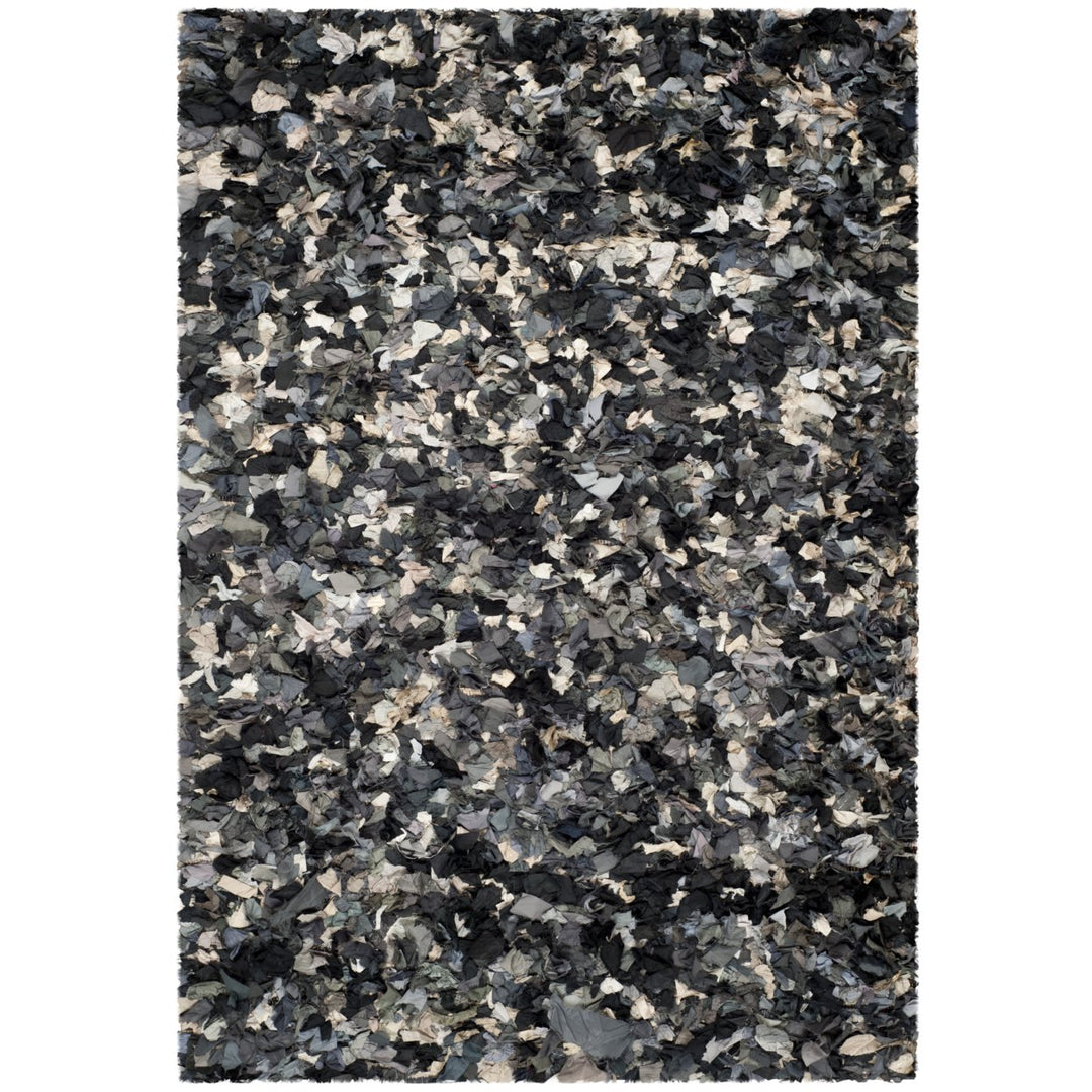 SAFAVIEH Rio Shag SG951D Handwoven Dark Grey / Multi Rug Image 10