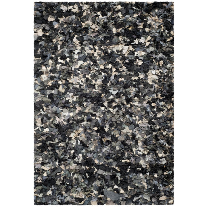 SAFAVIEH Rio Shag SG951D Handwoven Dark Grey / Multi Rug Image 10