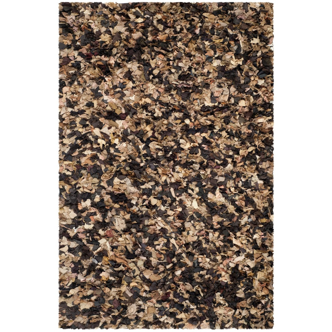 SAFAVIEH Rio Shag SG951B Handwoven Brown / Multi Rug Image 1