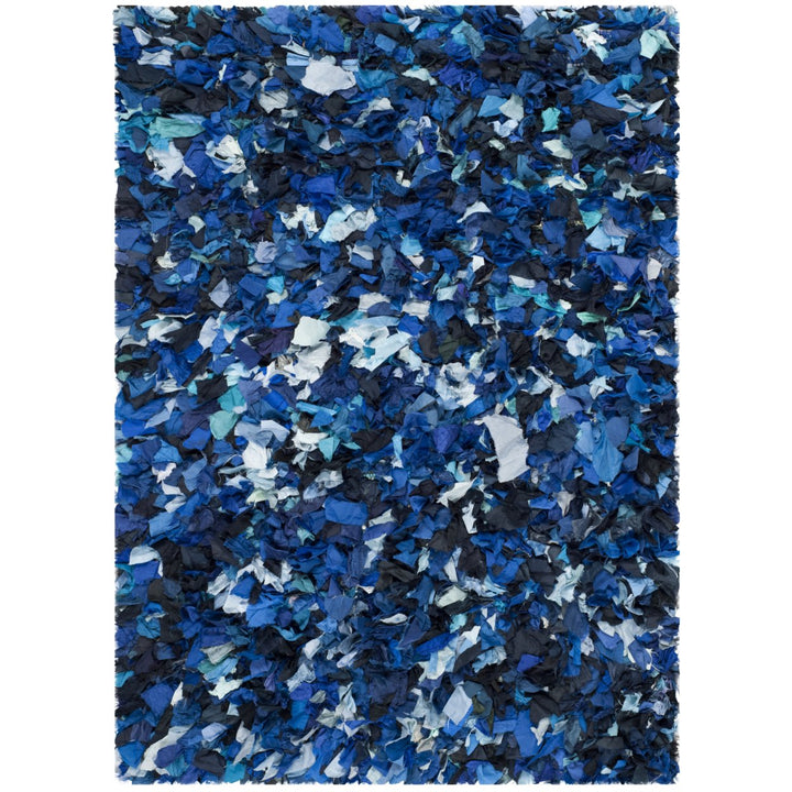 SAFAVIEH Rio Shag SG951C Handwoven Navy / Multi Rug Image 1