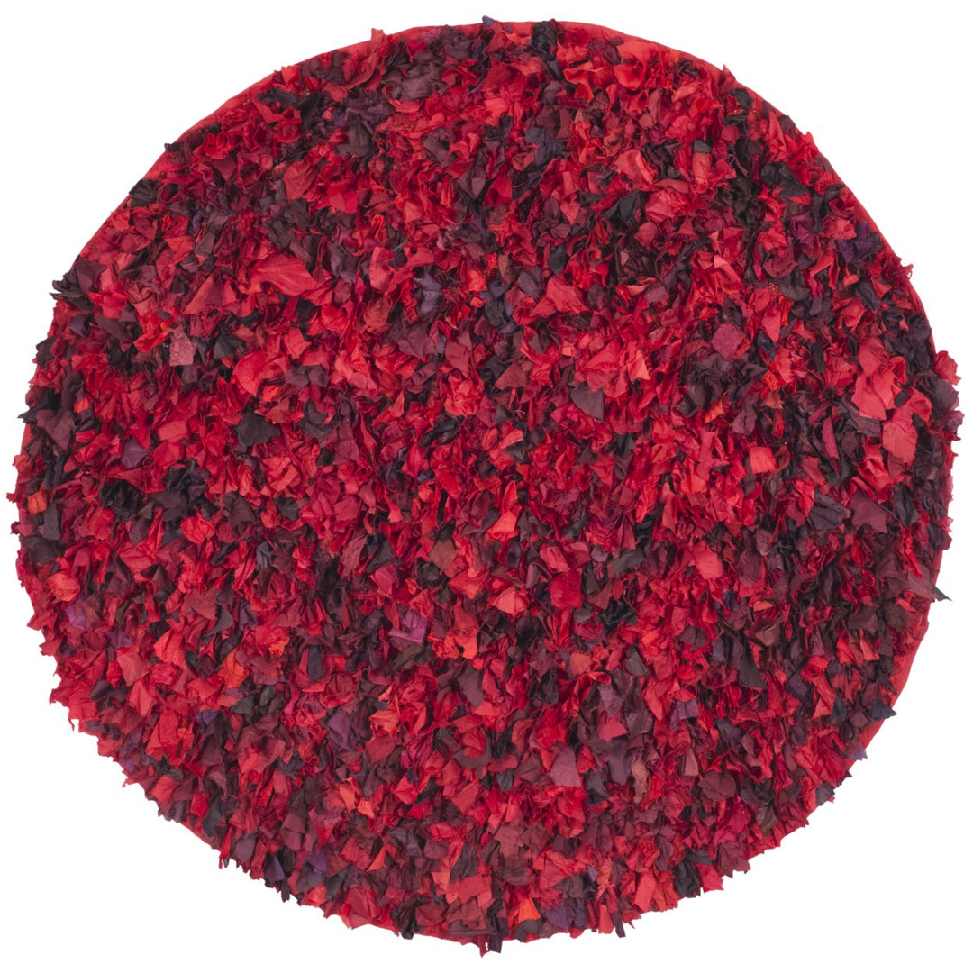 SAFAVIEH Rio Shag SG951E Handwoven Red / Multi Rug Image 4