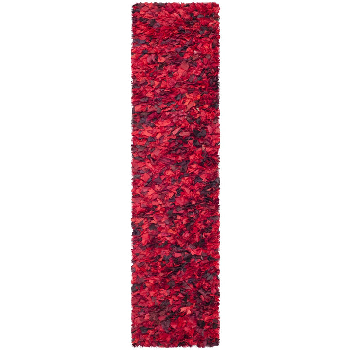 SAFAVIEH Rio Shag SG951E Handwoven Red / Multi Rug Image 5