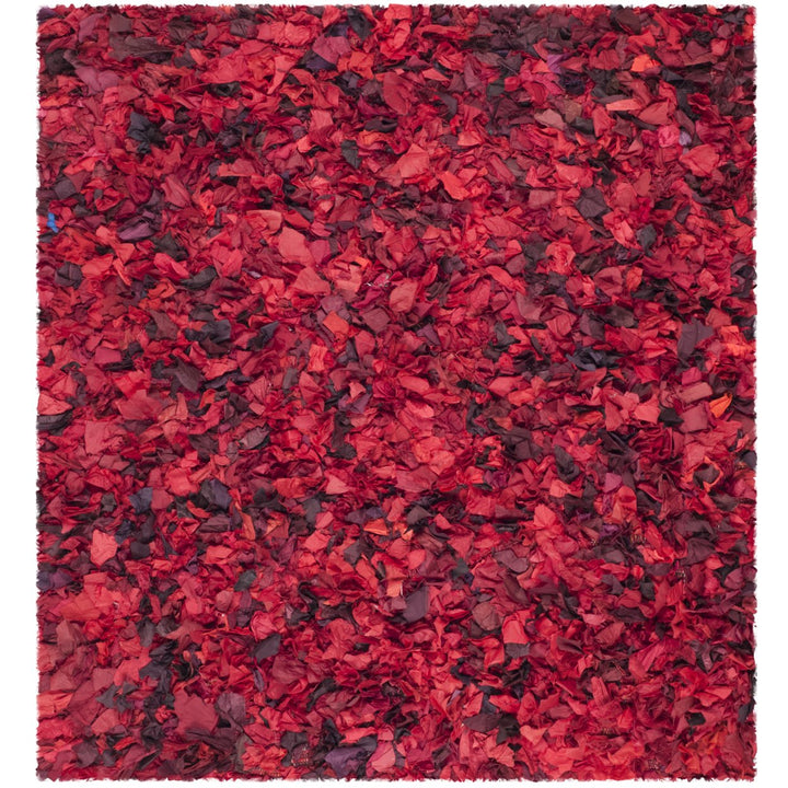 SAFAVIEH Rio Shag SG951E Handwoven Red / Multi Rug Image 6