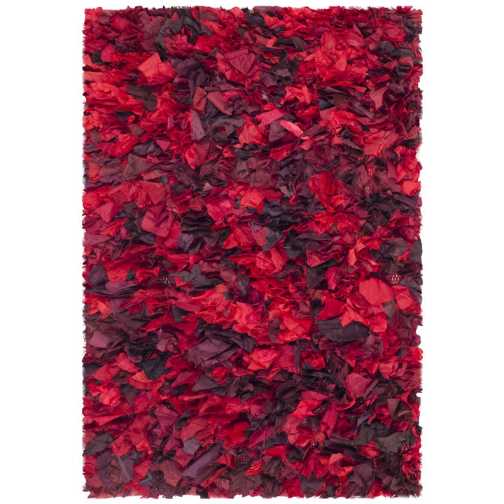 SAFAVIEH Rio Shag SG951E Handwoven Red / Multi Rug Image 8