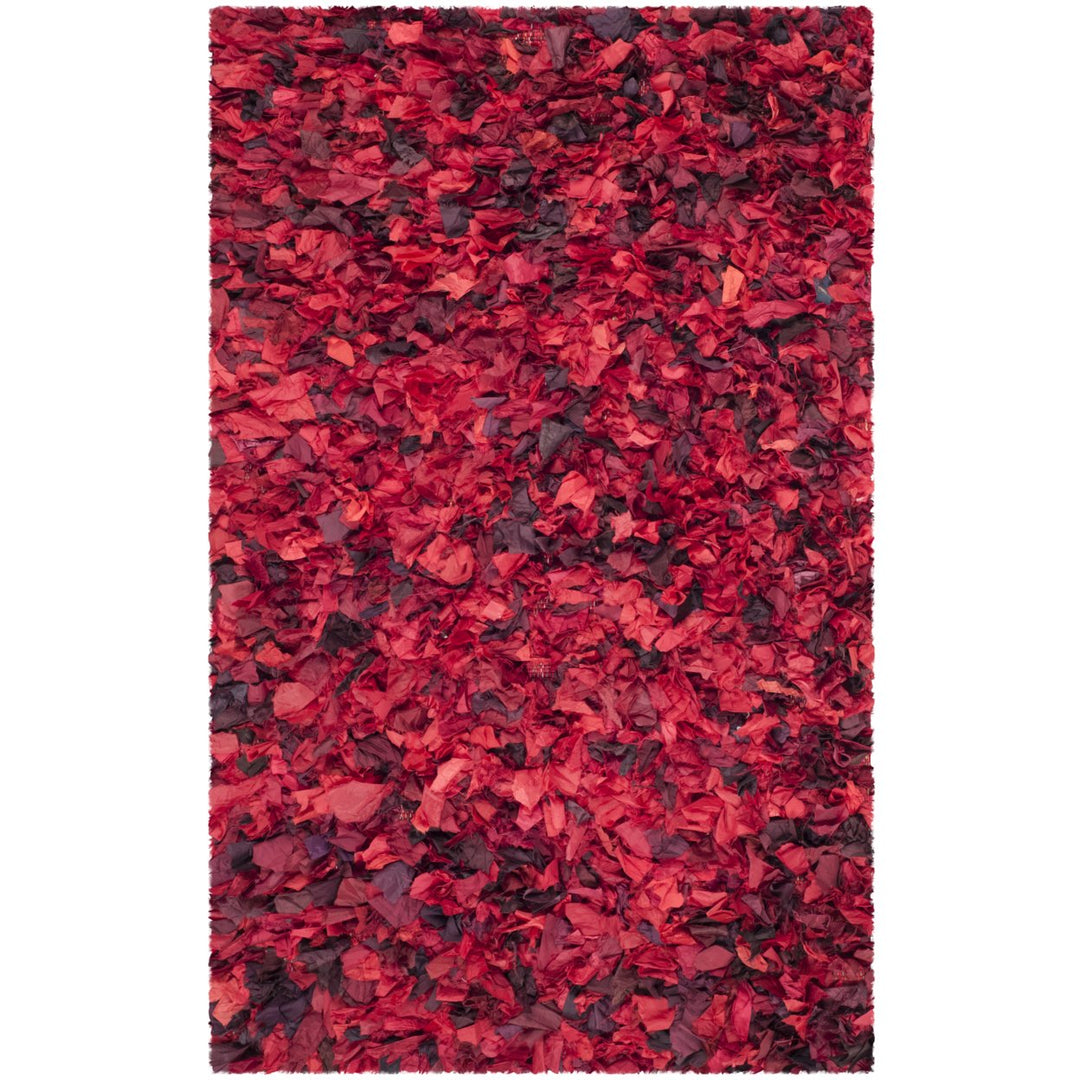 SAFAVIEH Rio Shag SG951E Handwoven Red / Multi Rug Image 9