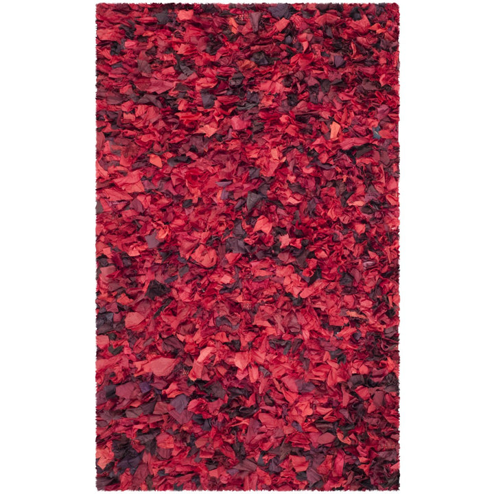 SAFAVIEH Rio Shag SG951E Handwoven Red / Multi Rug Image 1