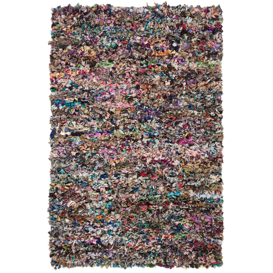 SAFAVIEH Rio Shag SG951H Handwoven Grey / Multi Rug Image 1