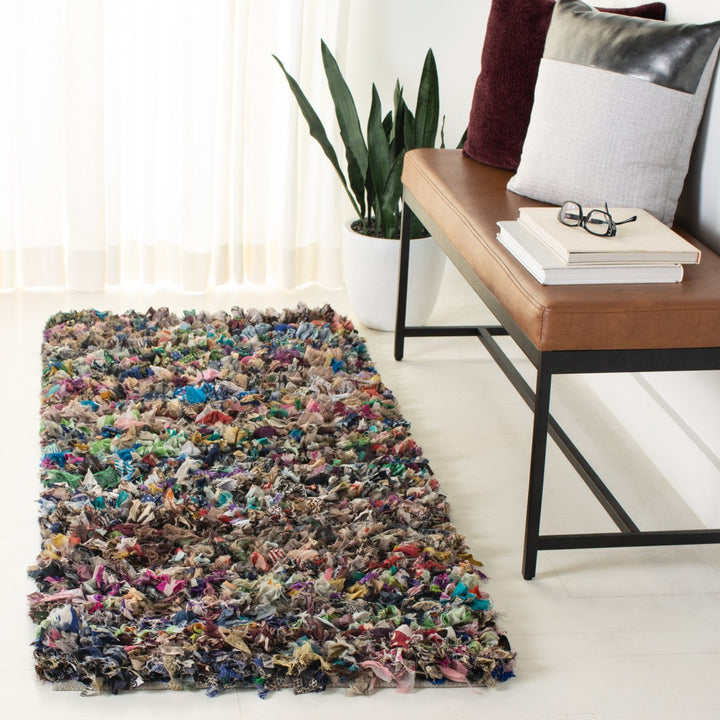 SAFAVIEH Rio Shag SG951H Handwoven Grey / Multi Rug Image 3