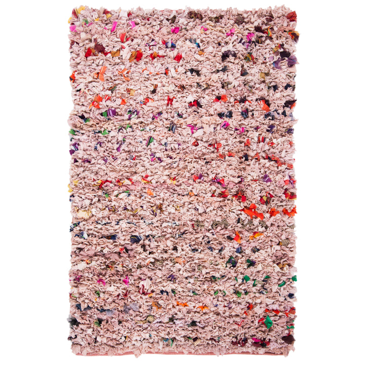 SAFAVIEH Rio Shag Collection SG951U Handwoven Blush Rug Image 1