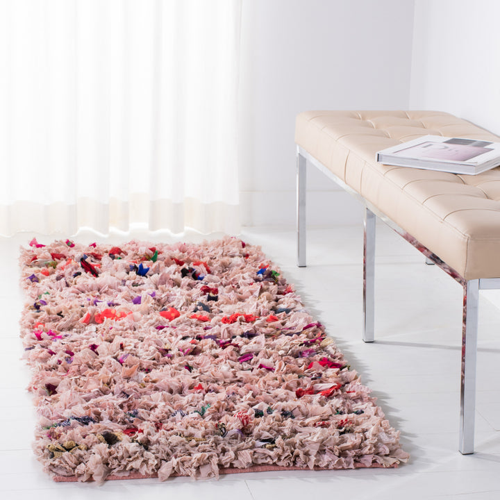 SAFAVIEH Rio Shag Collection SG951U Handwoven Blush Rug Image 3