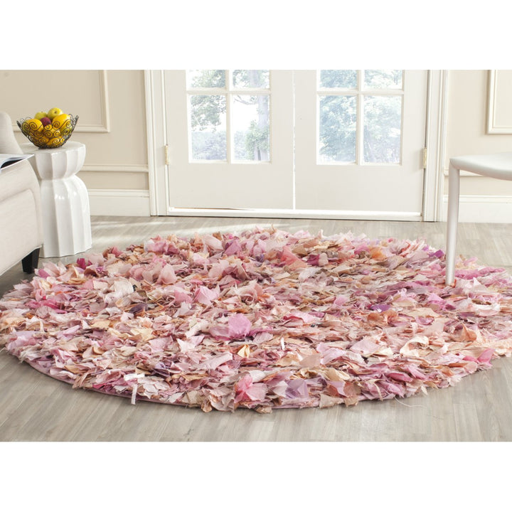 SAFAVIEH Rio Shag SG951P Handwoven Ivory / Pink Rug Image 2