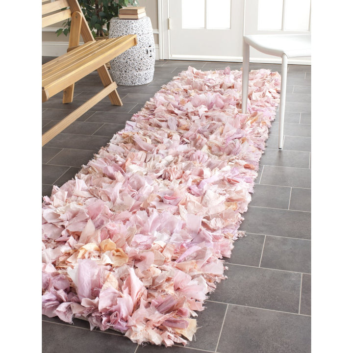 SAFAVIEH Rio Shag SG951P Handwoven Ivory / Pink Rug Image 3