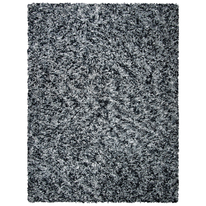 SAFAVIEH Rio Shag SG960H Handmade Black / Ivory Rug Image 1