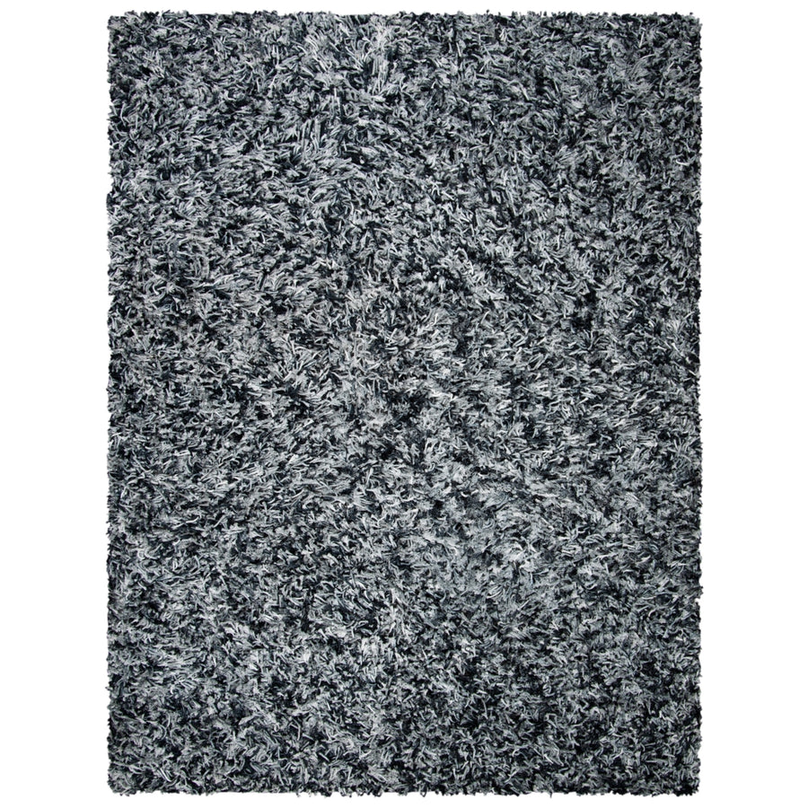 SAFAVIEH Rio Shag SG960H Handmade Black / Ivory Rug Image 1