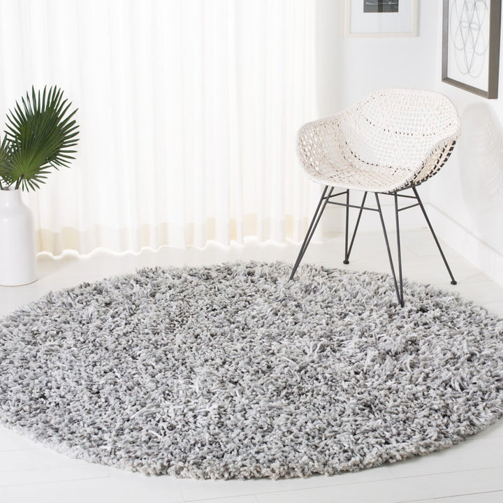 SAFAVIEH Rio Shag SG960F Handmade Grey / Ivory Rug Image 2