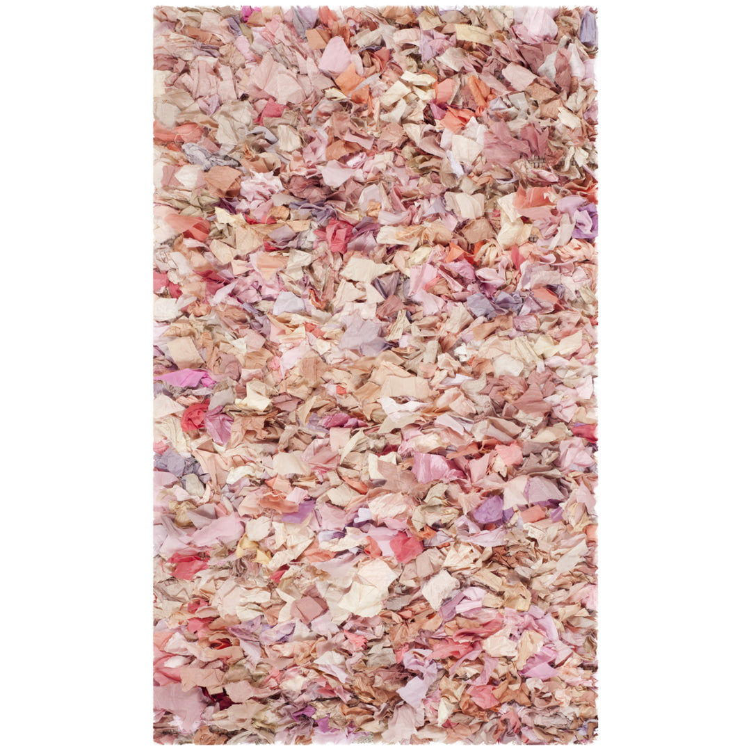 SAFAVIEH Rio Shag SG951P Handwoven Ivory / Pink Rug Image 9