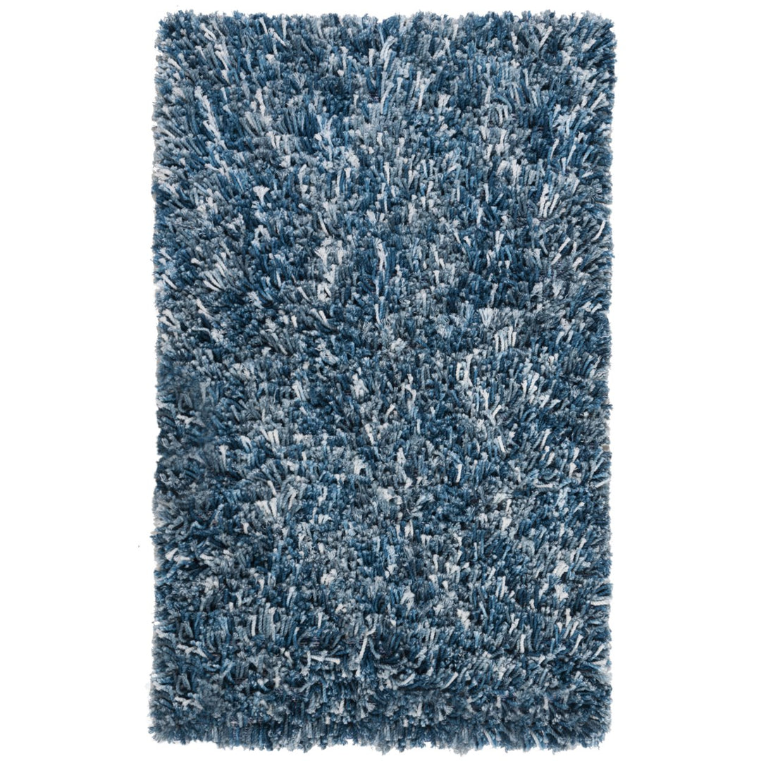 SAFAVIEH Rio Shag SG960N Handmade Navy / Ivory Rug Image 1