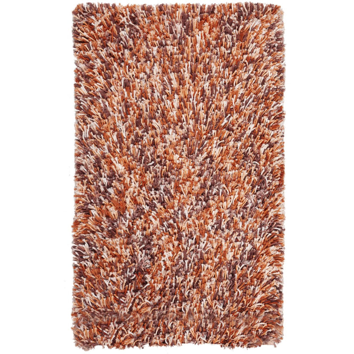 SAFAVIEH Rio Shag SG960P Handmade Rust / Ivory Rug Image 1