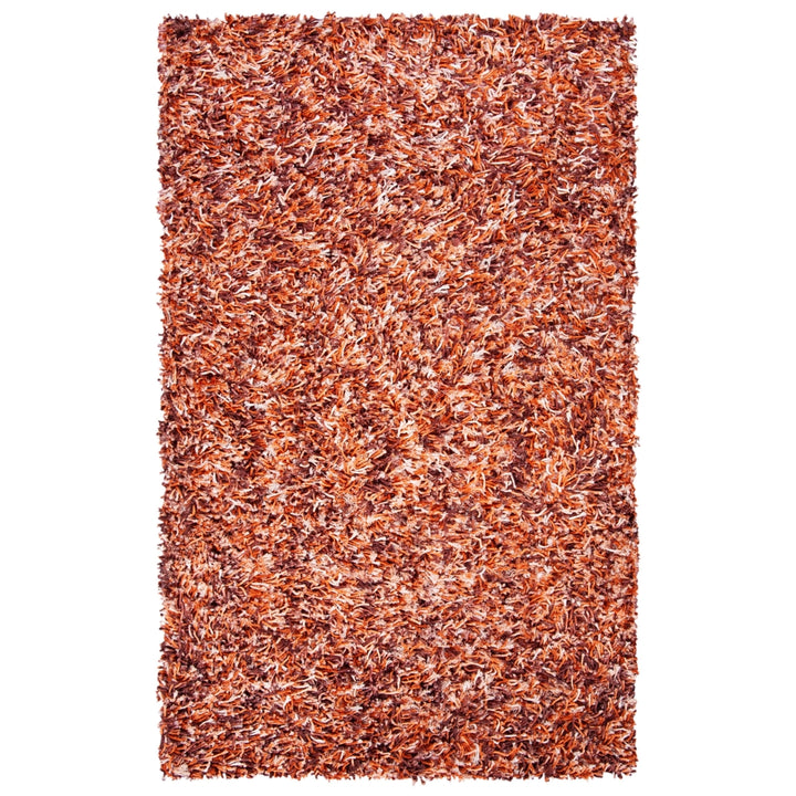 SAFAVIEH Rio Shag SG960P Handmade Rust / Ivory Rug Image 1