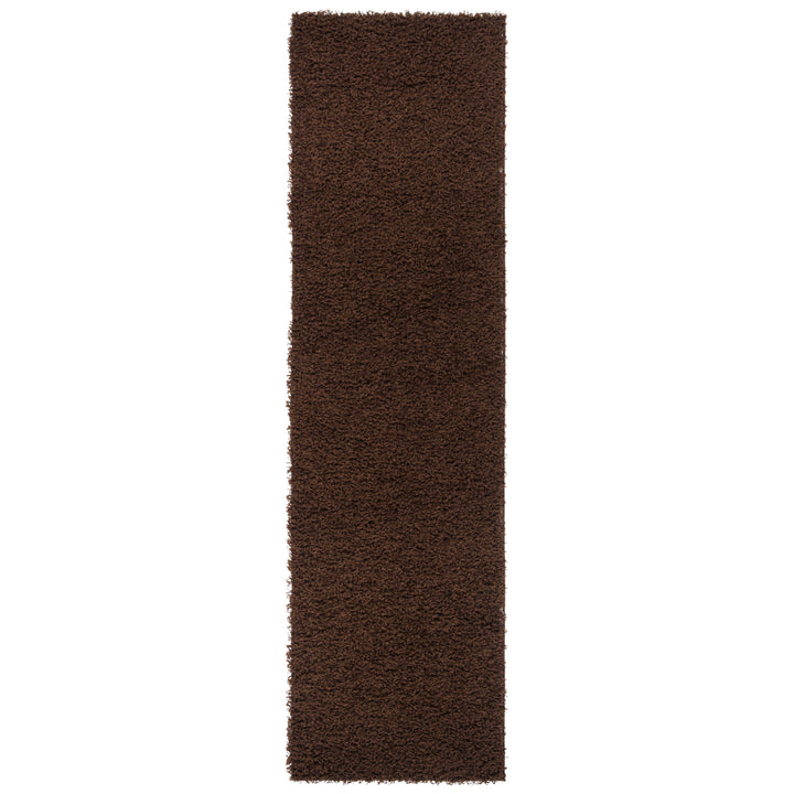 SAFAVIEH Athens Shag Collection SGAS119A Brown Rug Image 1