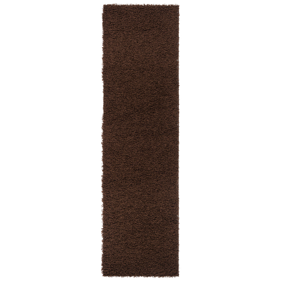 SAFAVIEH Athens Shag Collection SGAS119A Brown Rug Image 1