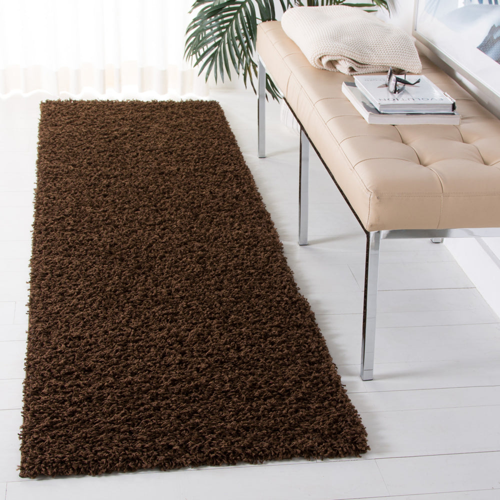 SAFAVIEH Athens Shag Collection SGAS119A Brown Rug Image 2